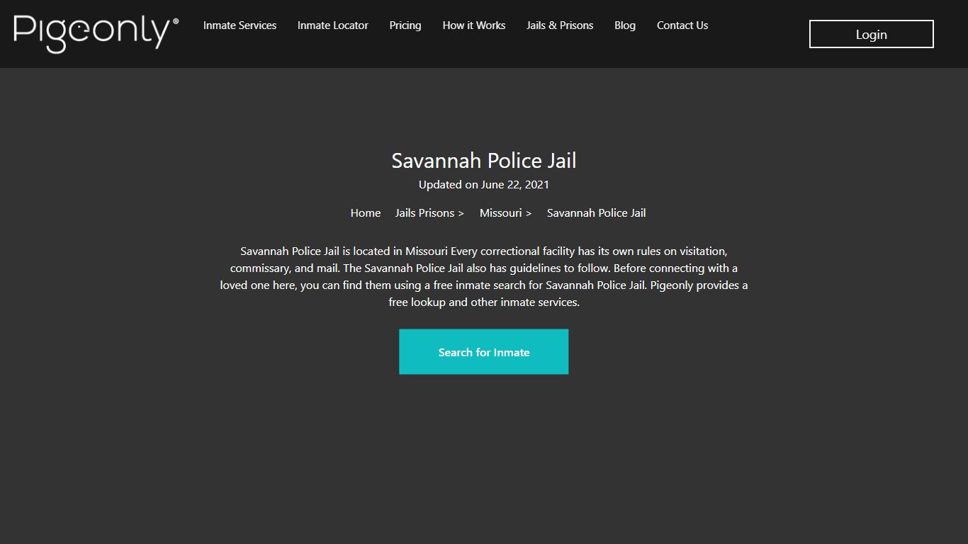 Savannah Police Jail Inmate Search | Missouri